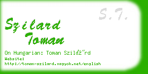 szilard toman business card